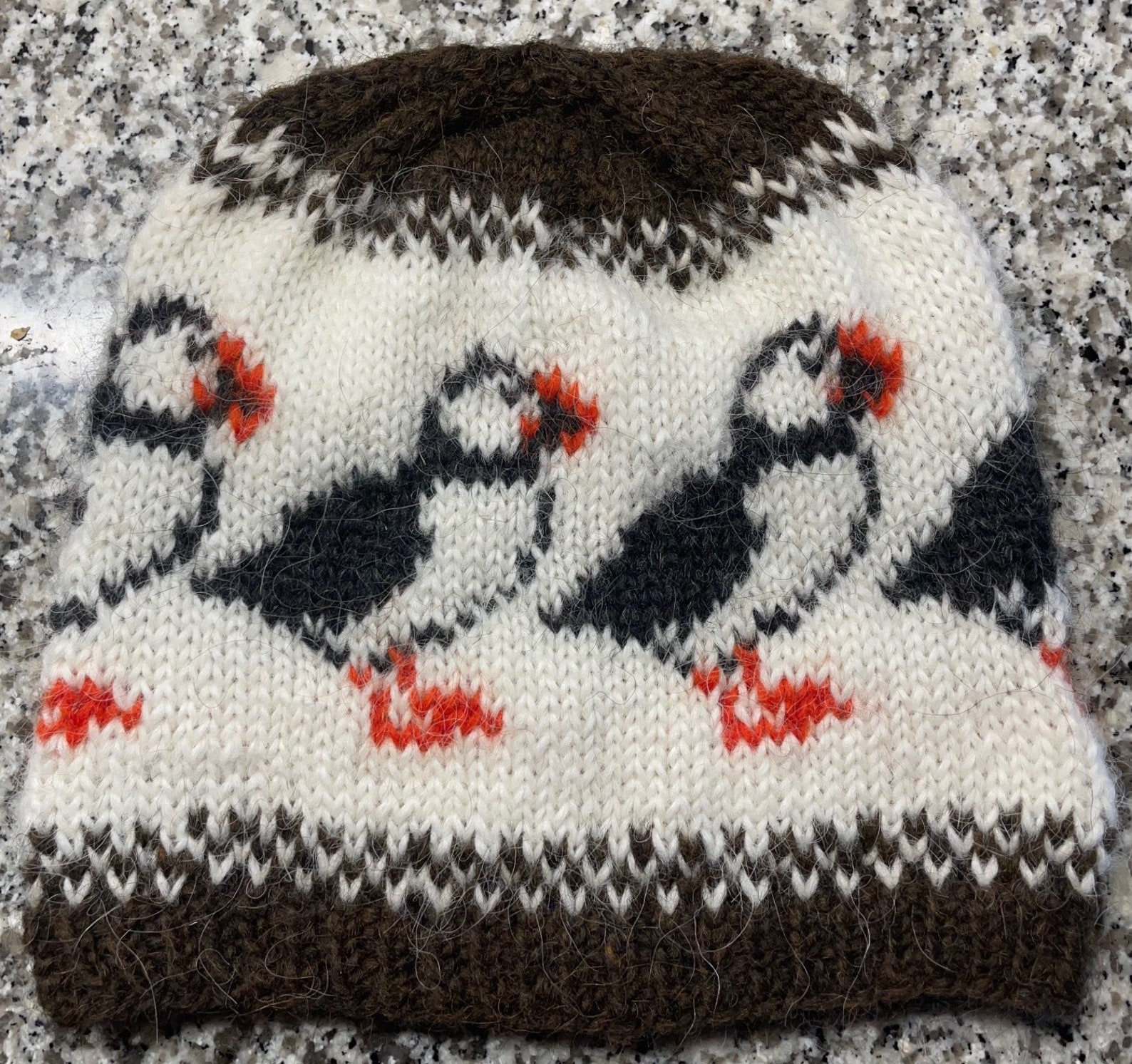 Buy Knit Winter Hat Type PUFFINS 4 . Made From 100 Online in India Etsy