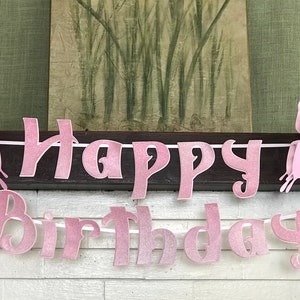 3D Papillon Happy Birthday Banner, Happy Birthday Sign, Party Decoration, Personalized, Custom Name Happy Birthday Banner, Wall decoration