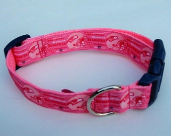pink seahawks dog collar