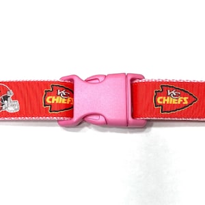 CHIEFS DOG Collar, 1&quot; Wide, KC Chiefs, Kansas City Chiefs, Red Chiefs Collar