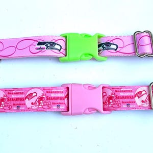 PINK SEAHAWKS DOG Collar, Seattle Seahawks Collar, Female Seahawks Collar, Girl Seahawks Collar, Lady Seahawks