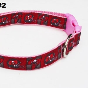 BUCCANEERS Dog Collar, TAMPA BAY Collar, Pink Girl Collar, Female Bucs Collar, Tampa Bay Buccaneers Collar