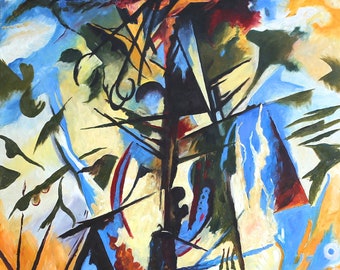 Large Abstract Oil Painting "The Origin Of Trees" Modern Art, Contemporary Painting, Wall Decor,  "48 x 24" Limited edition Prints
