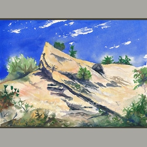 Morrison, Colorado, Outside Red Rocks Amphitheater, Landscape Watercolor Print, Giclée Southwestern Art, Custom Sizes