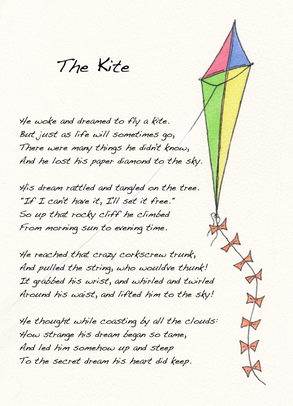 Kite Dream, Kid's Room Art, Children's Decor, Nursery Art, Nursery