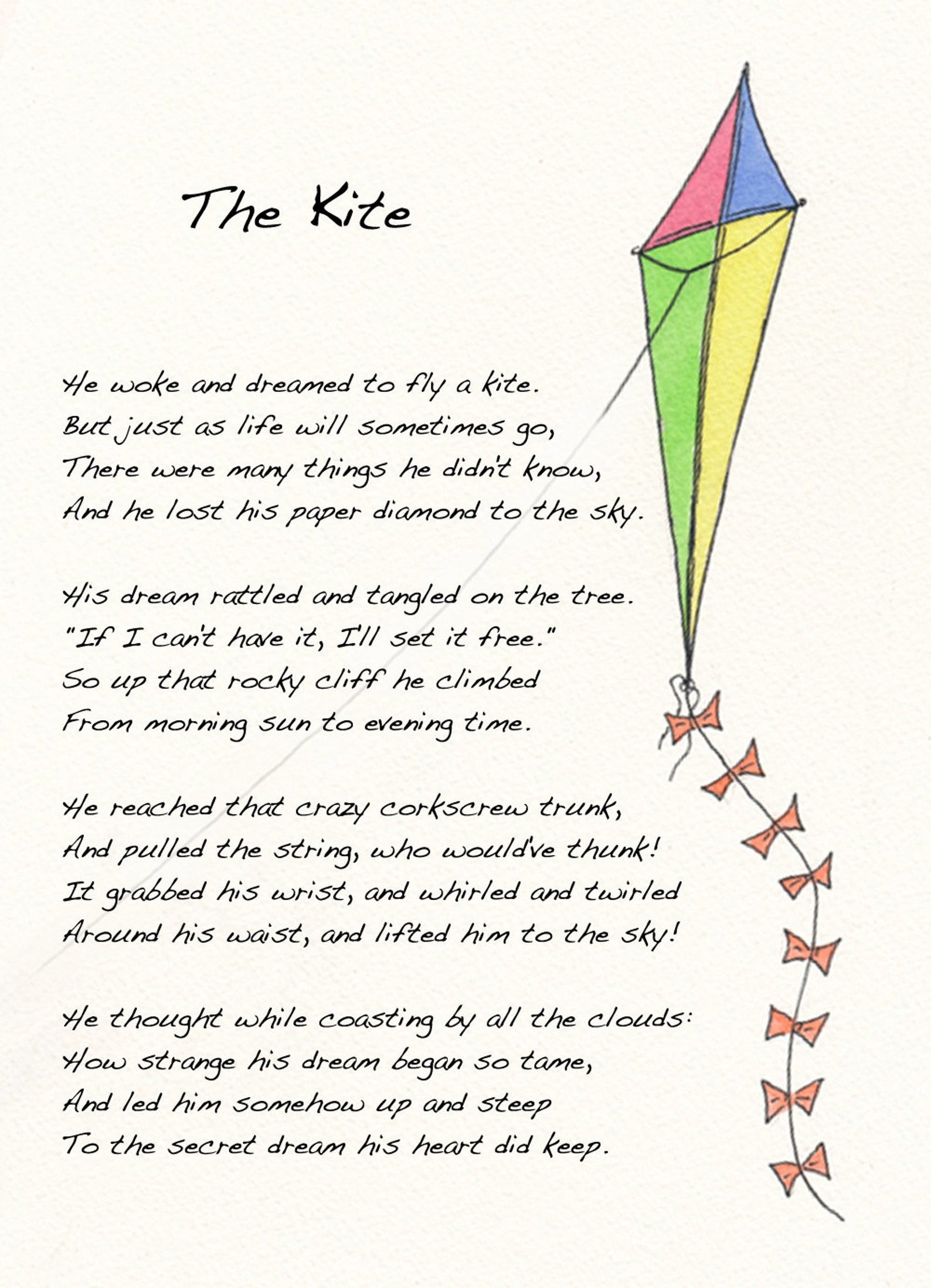 Kite Dream, Kid's Room Art, Children's Decor, Nursery Art, Nursery