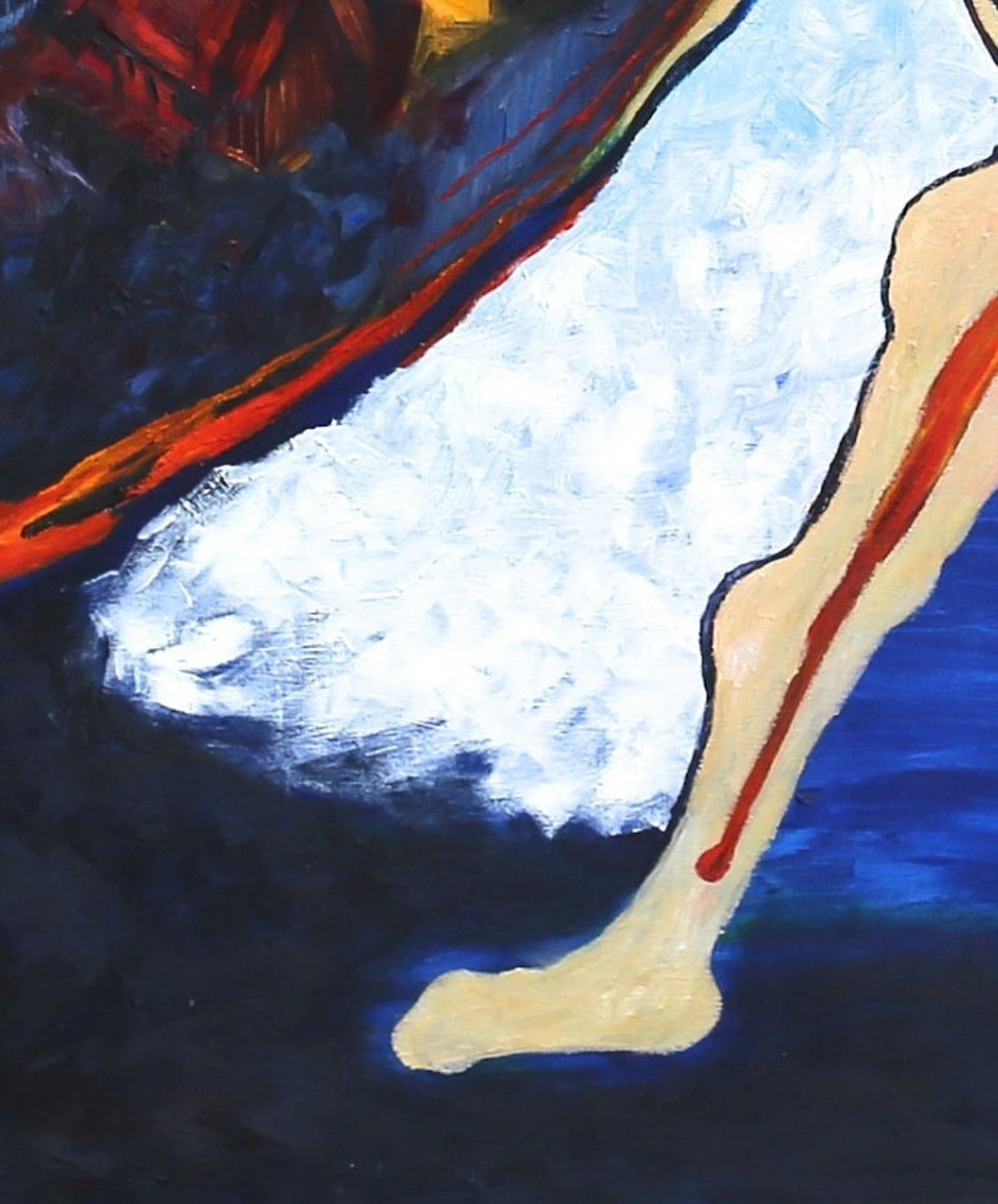 Gran pintura abstracta al óleo El Narcisista Arte - Etsy España