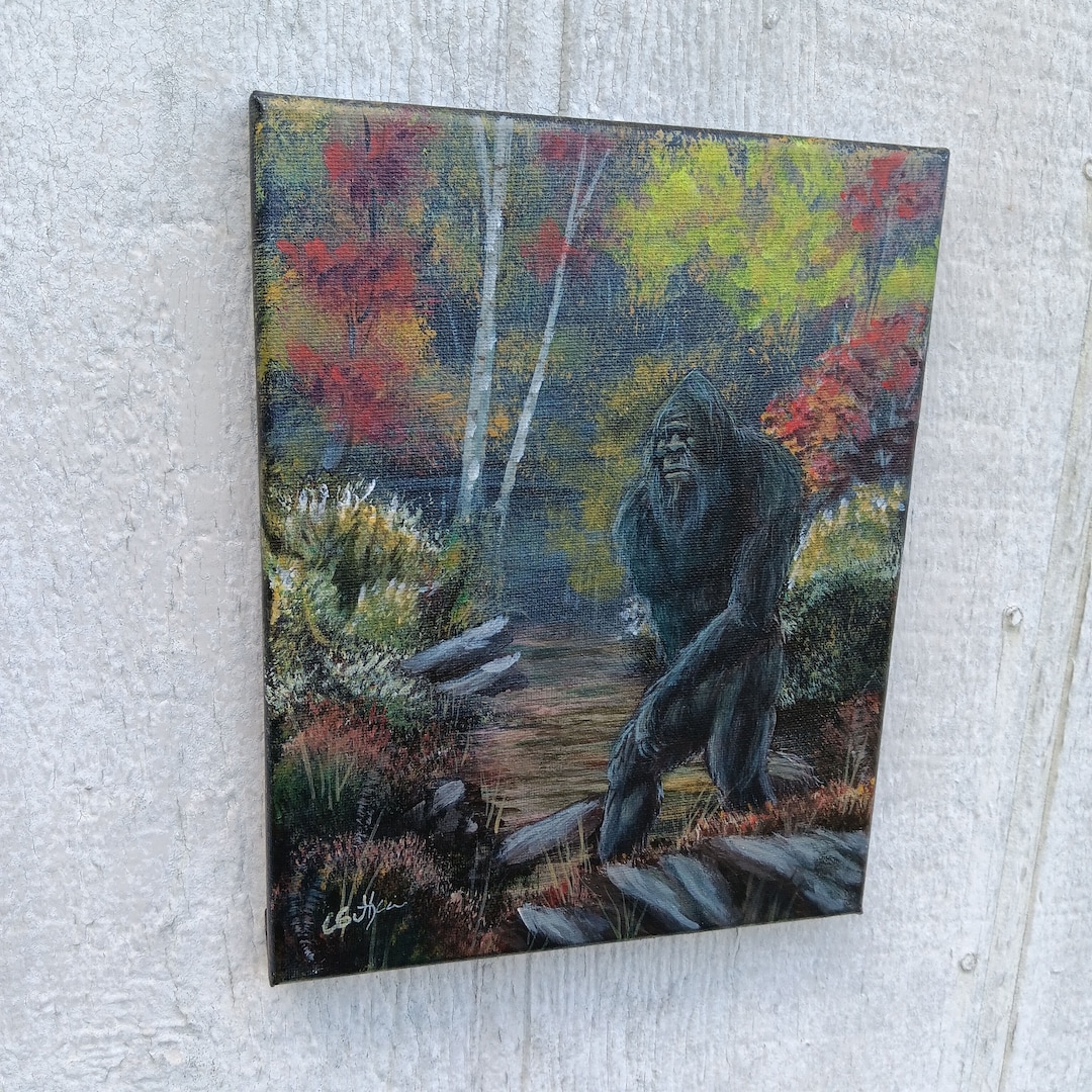 Hand-painted Bigfoot Painting, 8 x 10 Canvas Original Art - Etsy