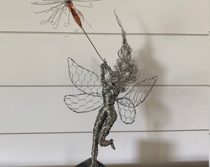 Wire Fairy Sculpture Dancing With a Dream Fantasywire Inspired Etsy