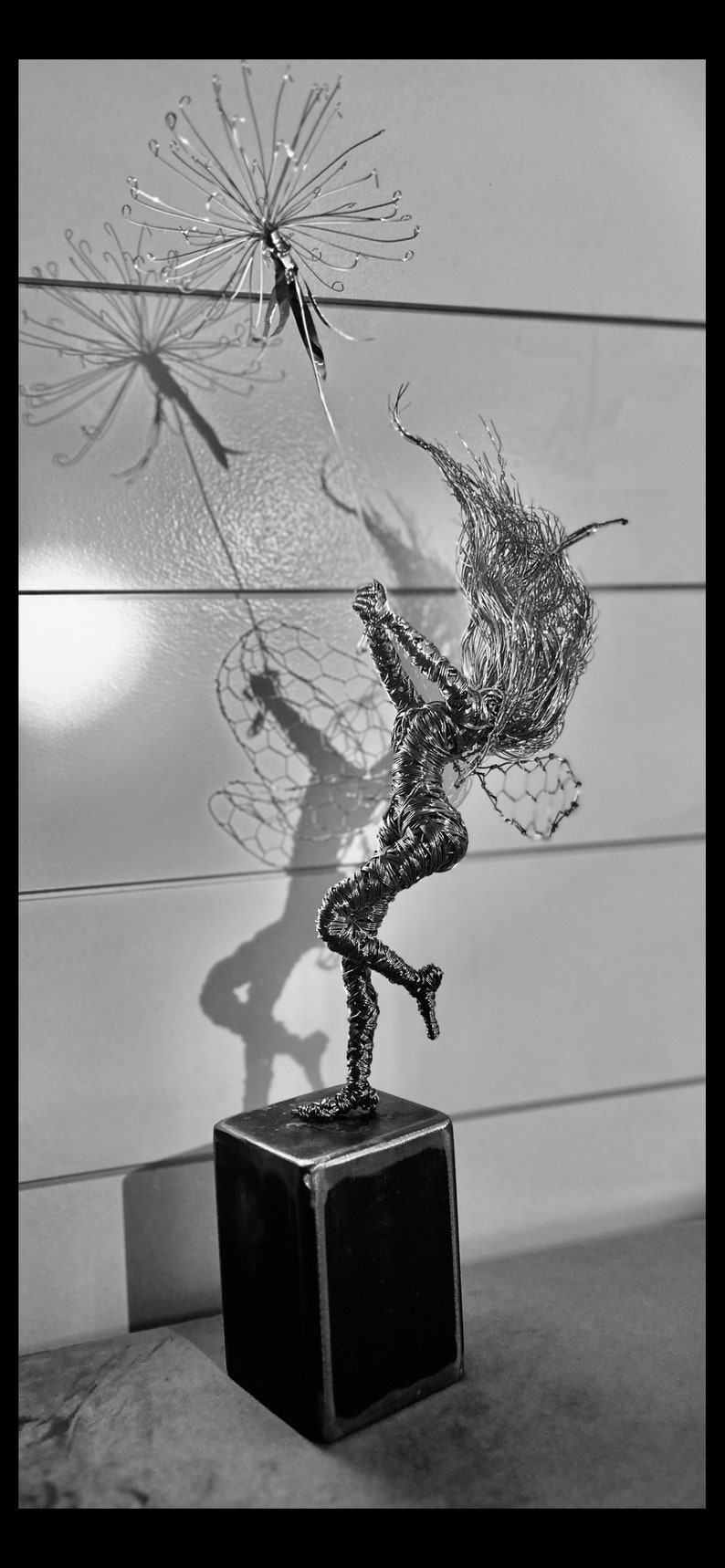 Wire Fairy Sculpture Dancing with a Dream Fantasywire Inspired image 3