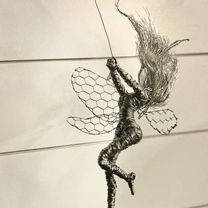 Wire Fairy Sculpture Dancing with a Dream Fantasywire Inspired image 1