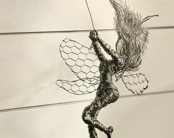 Wire Fairy Sculpture Dancing with a Dream Fantasywire Inspired