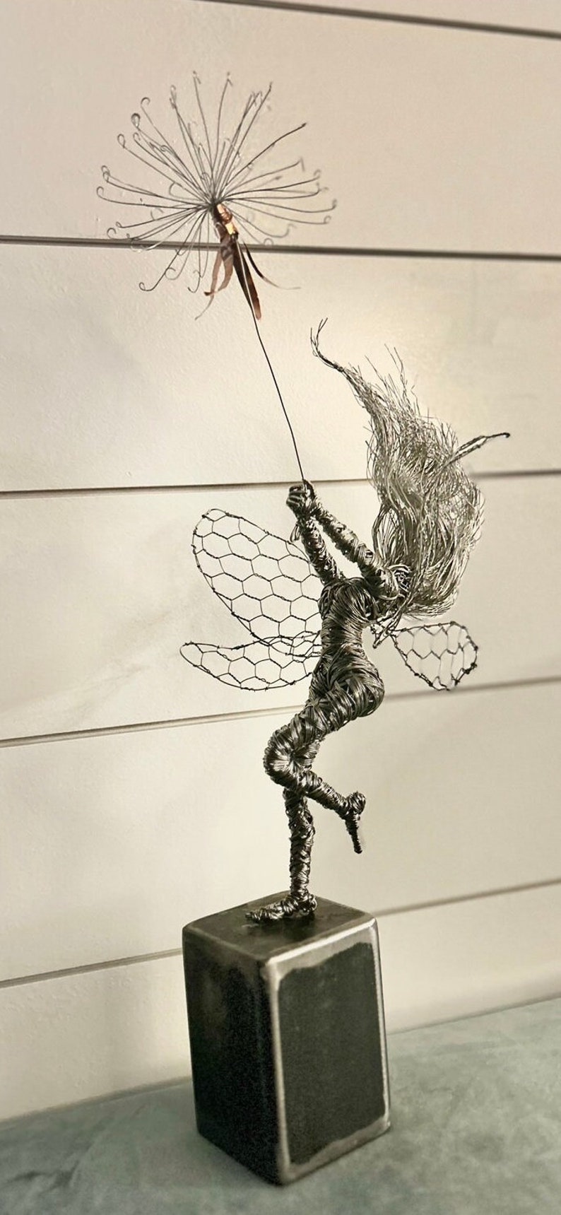 Wire Fairy Sculpture Dancing with a Dream Fantasywire Inspired image 1