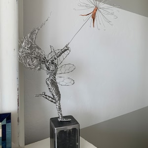 Wire Fairy Sculpture Dancing with a Dream Fantasywire Inspired image 8