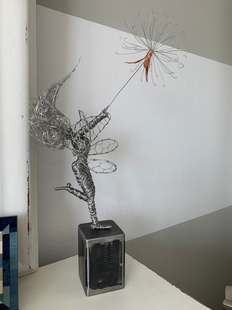 Wire Fairy Sculpture Dancing with a Dream Fantasywire Inspired image 8