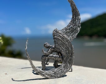 Fallen Angel Wire Sculpture