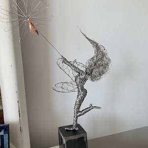 Wire Fairy Sculpture Dancing with a Dream Fantasywire Inspired image 7