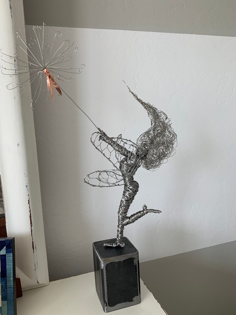 Wire Fairy Sculpture Dancing with a Dream Fantasywire Inspired image 7