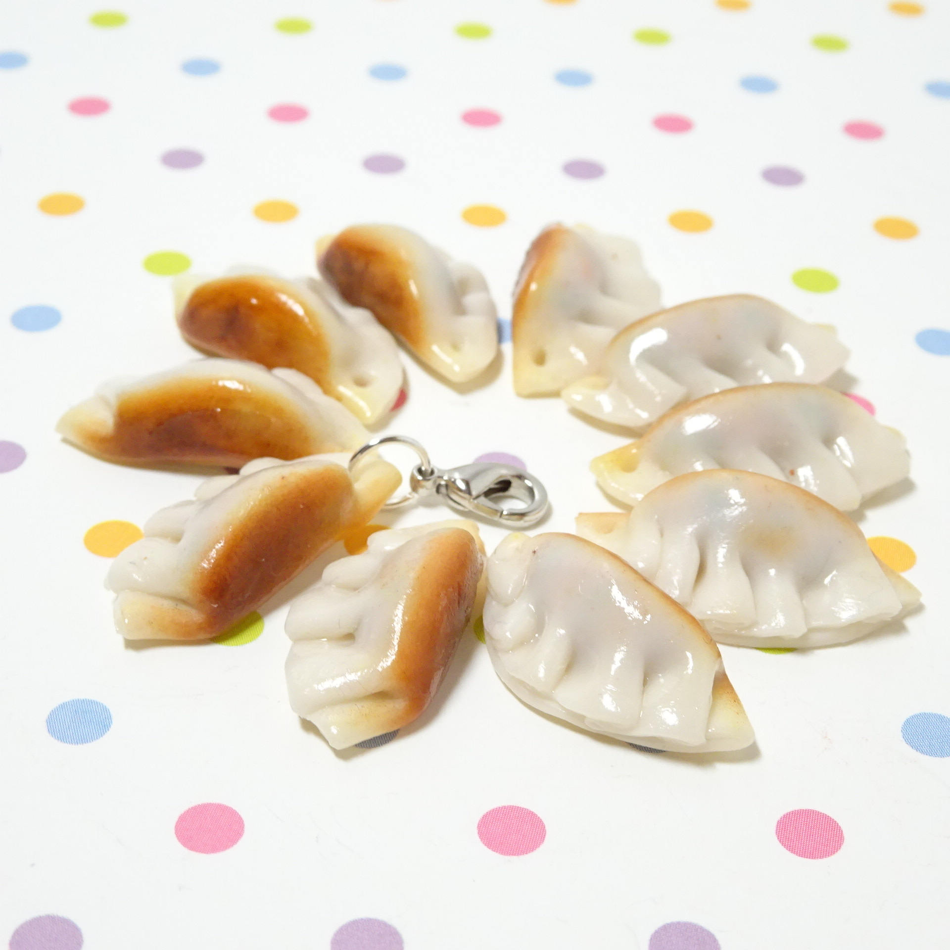 Dumpling Charm Food Jewelry Polymer Clay Charm Miniature Etsy