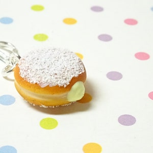 Donuts Charm, Food Jewelry, Food Charm, Polymer Clay Charm, Food Progress keeper, Stitch Marker, Gifts for coffee lover, Foodie Gifts