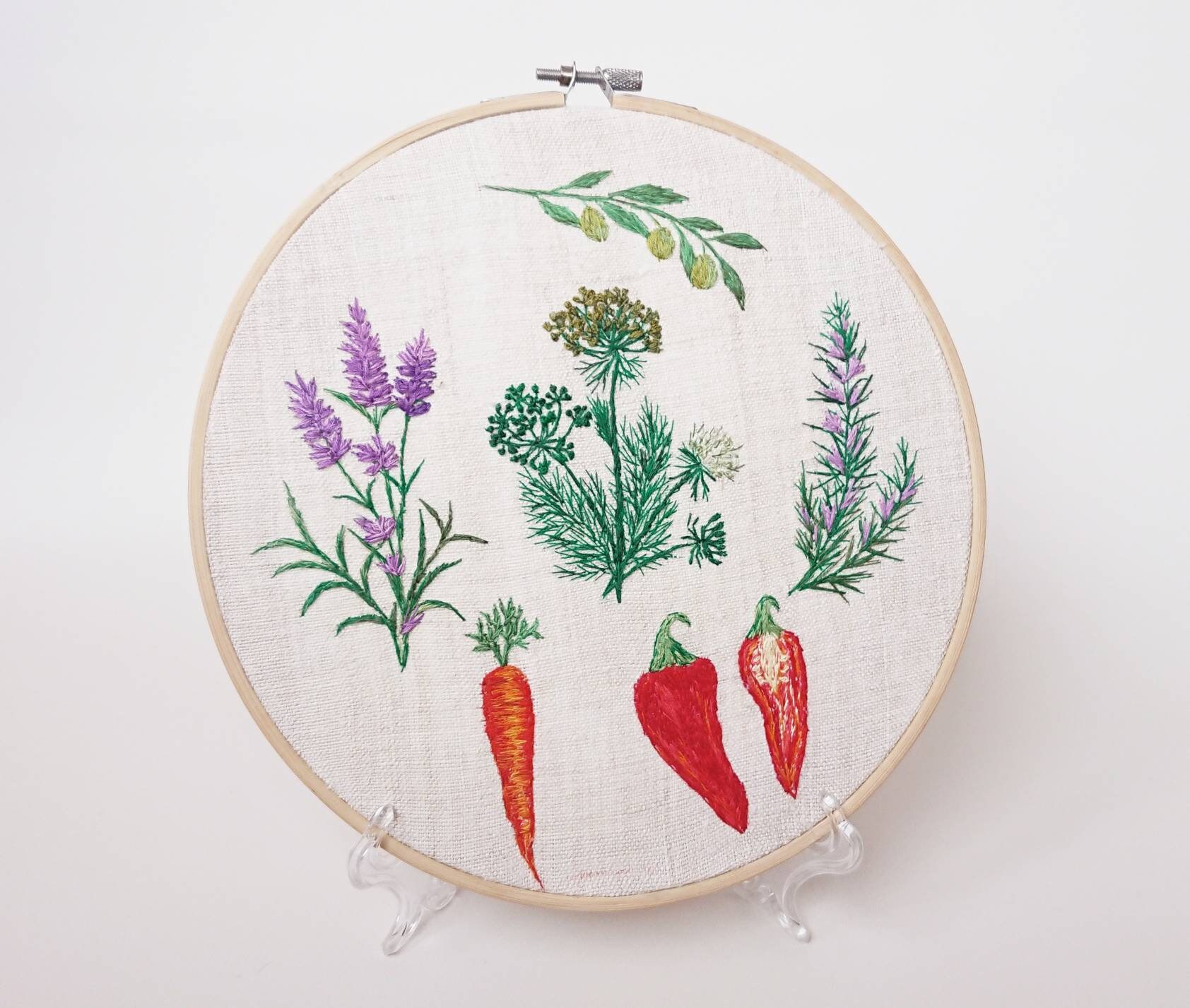 9 Farmhouse Kitchen Decor Herbs Spises and Vegetables. Etsy