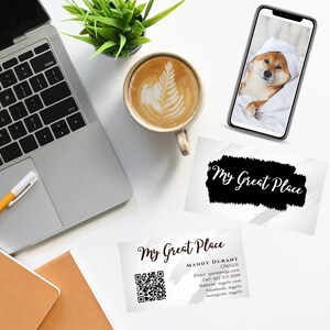 Business Card with QR Code Template Printable