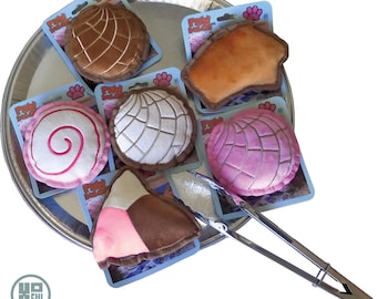 Cute Concha and other Pan Dulce Squeaky Dog Toys.