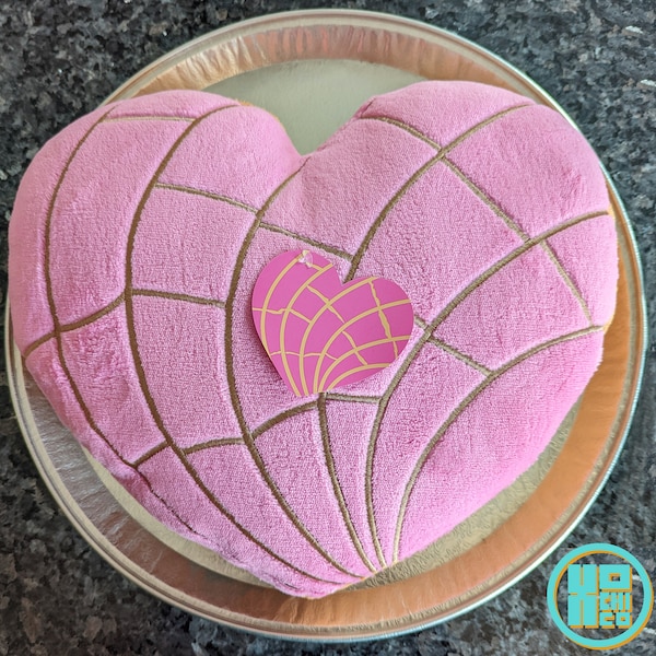 Pan Dulce Corazon (Heart) Concha Plush Cushion