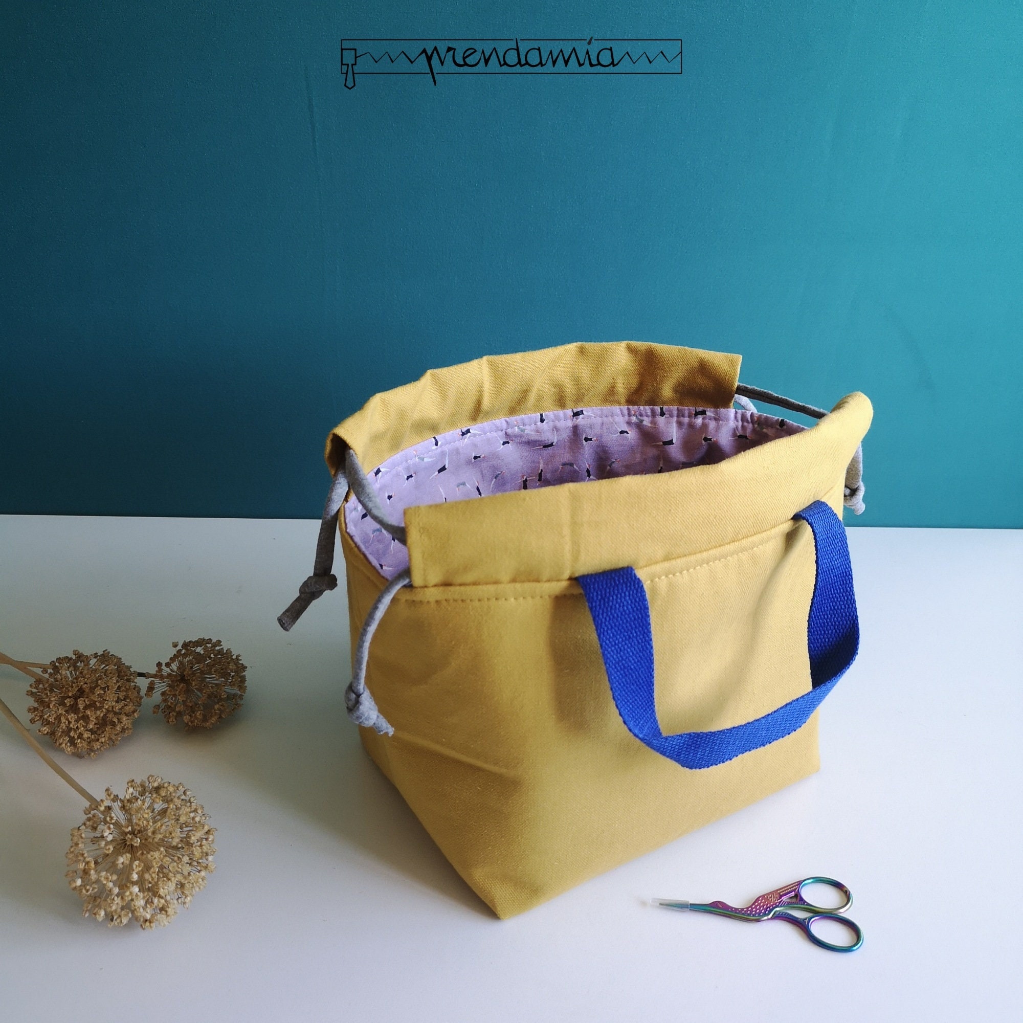 Turquoise Yarn Storage Bag - Tote Yarn Bag, Durable Knitting and Crochet  Organizer with Needle Case