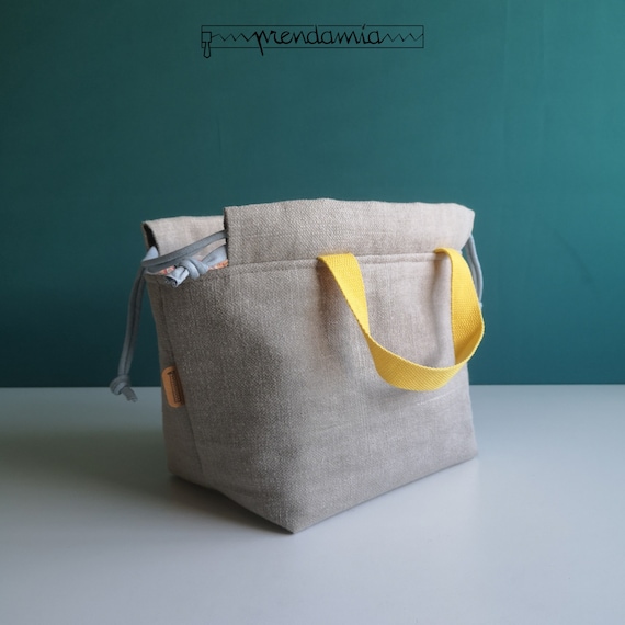 Project Bag, Bag for Knitters, Knitting Bag, Bucket Bag, Organizer