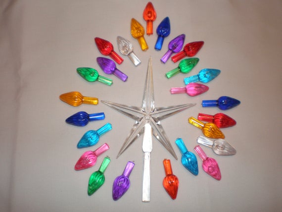 50 Small Twist Replacement Bullbs for Ceramic Christmas Trees Flame Lights Bulbs