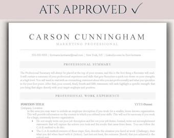 ATS-Freundliche Lebenslaufvorlage: Professionelles Lebenslaufdesign (Digitaler Download)