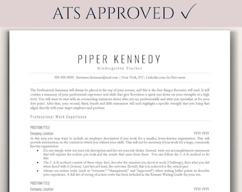 ATS Friendly Resume Template: Professional CV Design (Digital Download)