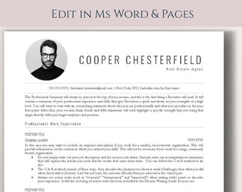 Moderne Lebenslaufvorlage für Word: Professioneller Lebenslauf + Anschreiben (Sofortdownload)