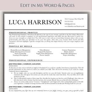 Professional Resume Template | CV Template with Cover Letter Word | Modern Resume | Instant Digital Download | Nursing Resume | Resume | CV