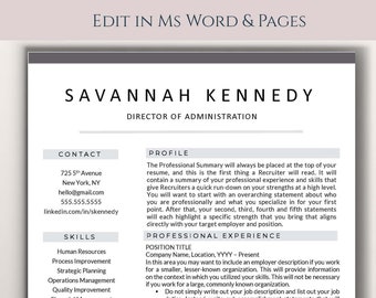 Professionelle Lebenslauf Vorlage: Anschreiben & Referenzen (MS Word)