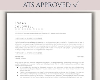 ATS Resume Template: Professional CV Design (Instant Download)