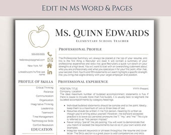 Creative Resume Template + Cover Letter & Social Icons (Instant Download)