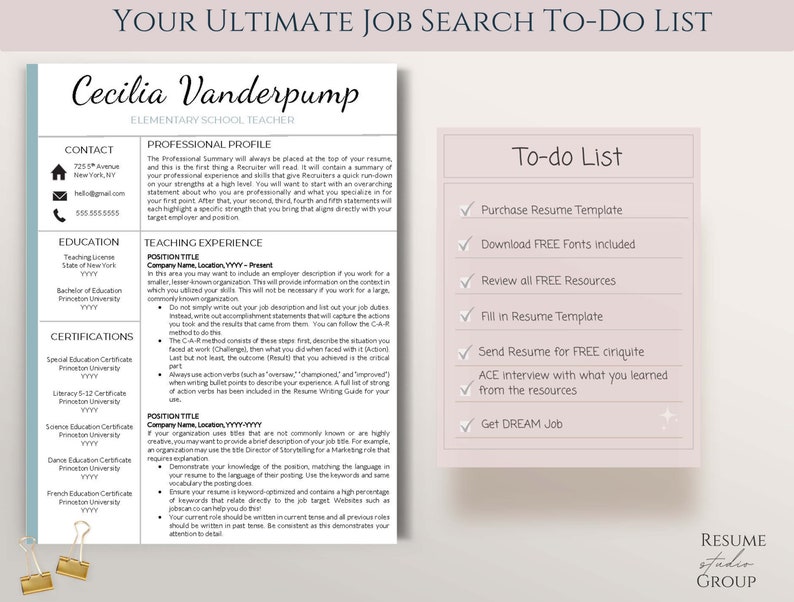 K&ouml;nnte beinhalten: Eine rosa und wei&szlig;e To-Do-Liste f&uuml;r Arbeitssuchende. Die Liste enth&auml;lt Aufgaben wie den Kauf einer Lebenslaufvorlage, das Herunterladen kostenloser Schriftarten, das &Uuml;berpr&uuml;fen kostenloser Ressourcen, das Ausf&uuml;llen einer Lebenslaufvorlage, das Senden eines Lebenslaufs zur kostenlosen &Uuml;berpr&uuml;fung, das Bestehen eines Vorstellungsgespr&auml;chs und das Erhalten eines Traumjobs.