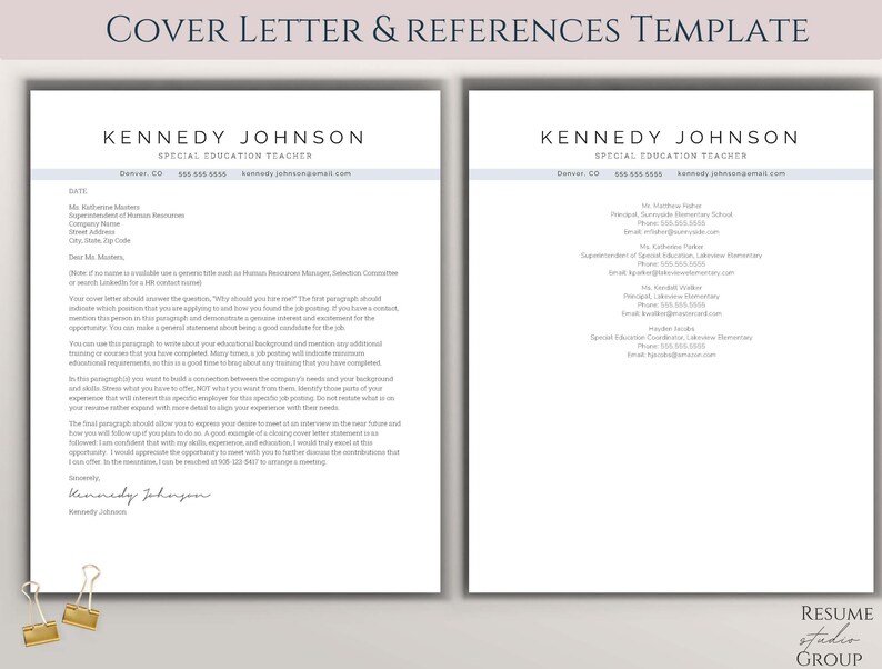 Teacher Resume Template Google Docs Teacher Resume Etsy