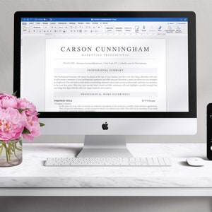 Mock up of the resume template