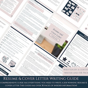 May include: A guide to writing a winning resume and cover letter. The guide includes tips on common mistakes, alternative section headings, professional experience, education and certifications, and more. Written by a certified resume writer and HR professional.