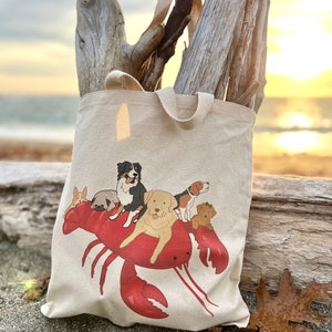 Maine Lobster Dogs Tote Bag image 2