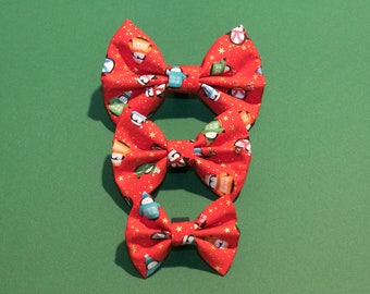 Festive Penguins Pet Bow