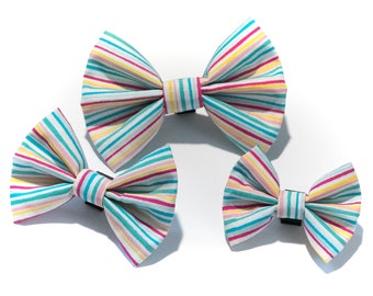 Summer Stripes Pet Bow