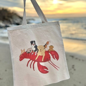 Maine Lobster Dogs Tote Bag image 1