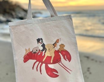 Maine Lobster Dogs Tote Bag