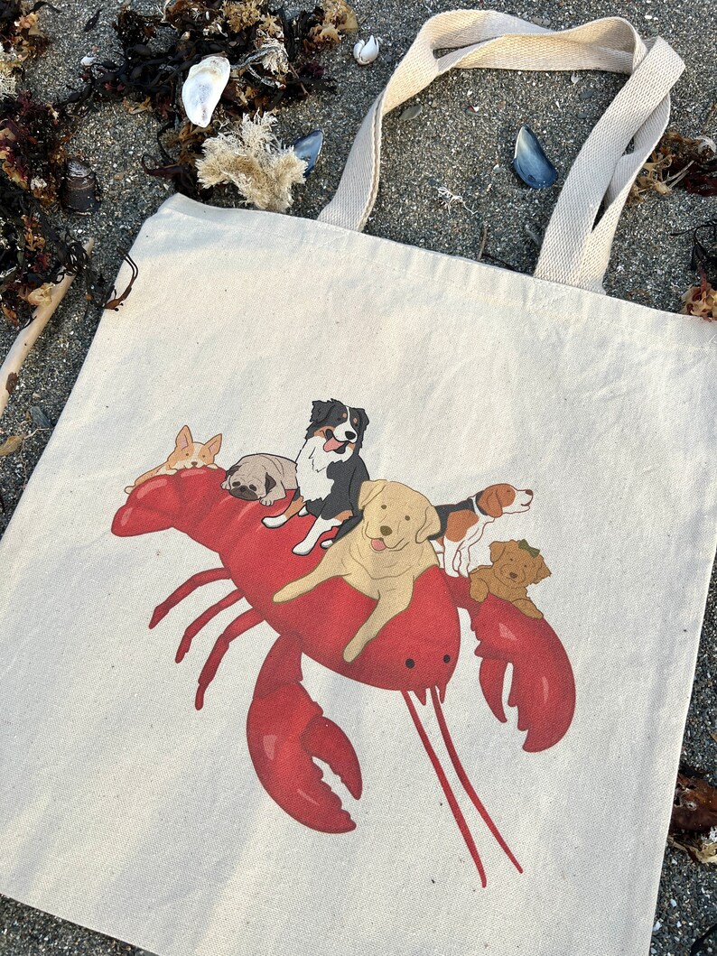 Maine Lobster Dogs Tote Bag image 4