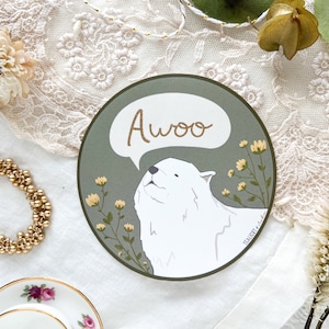 Awoo Samoyed Vinyl Sticker image 1