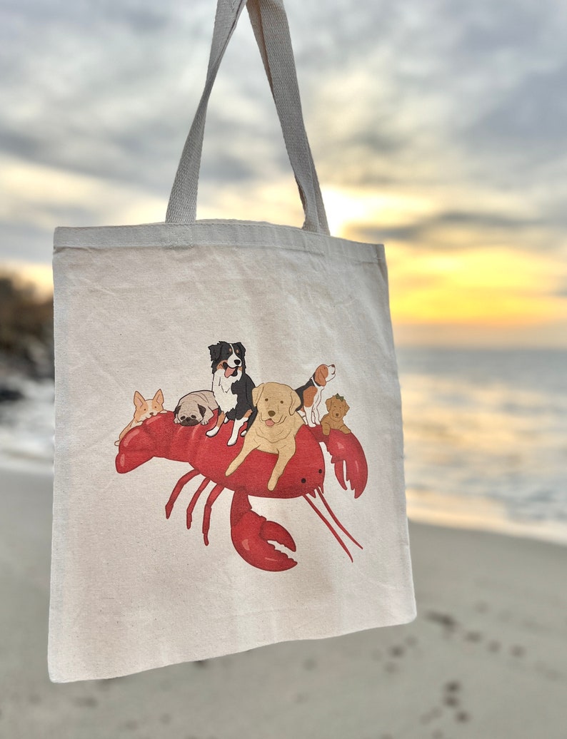 Maine Lobster Dogs Tote Bag image 5